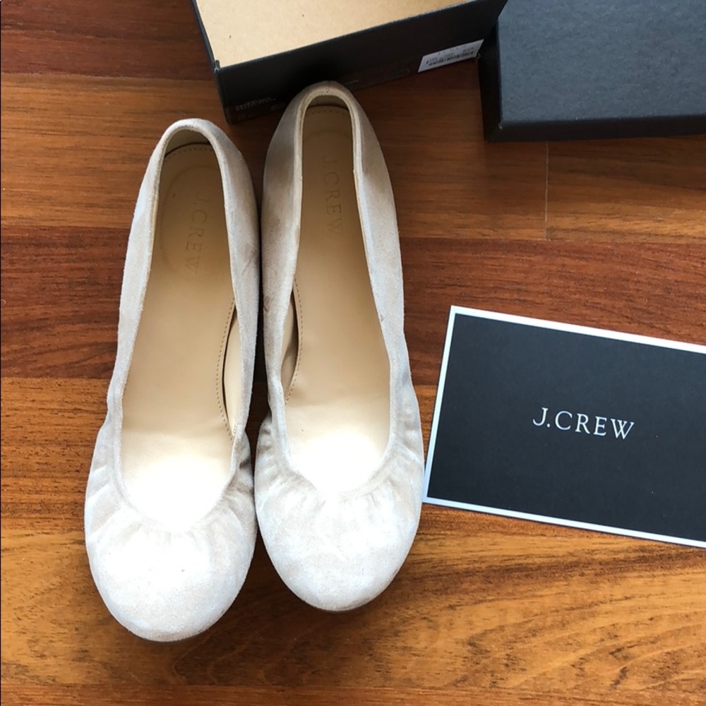 Jcrew suede ballet flats